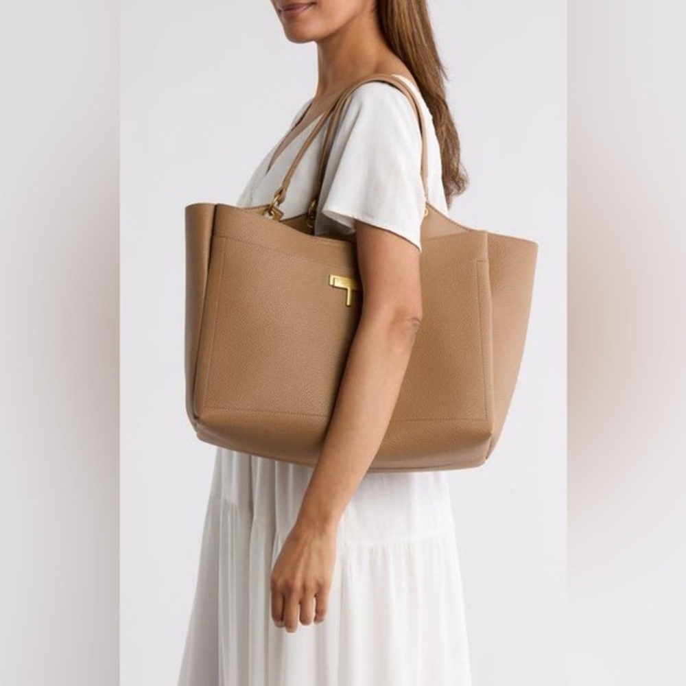 Tahari Tan Tote Bag